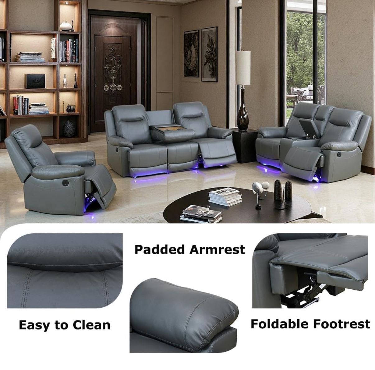New Power Reclining 3-Pc Set — Sofa • Loveseat • Chair