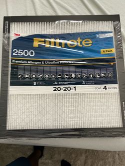 20x20x1 air filters 2500 micro particles rating