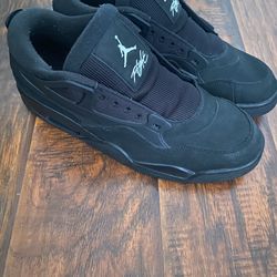 Jordan 4 RM black/white size 14 with original black thick laces, box, and receipt.