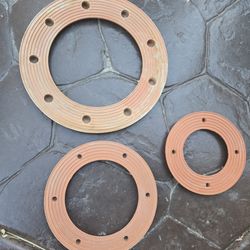 Set Of 3 Different Size Heavy-Duty Durable Plastic Ring Surface Protectors For Planter Pots