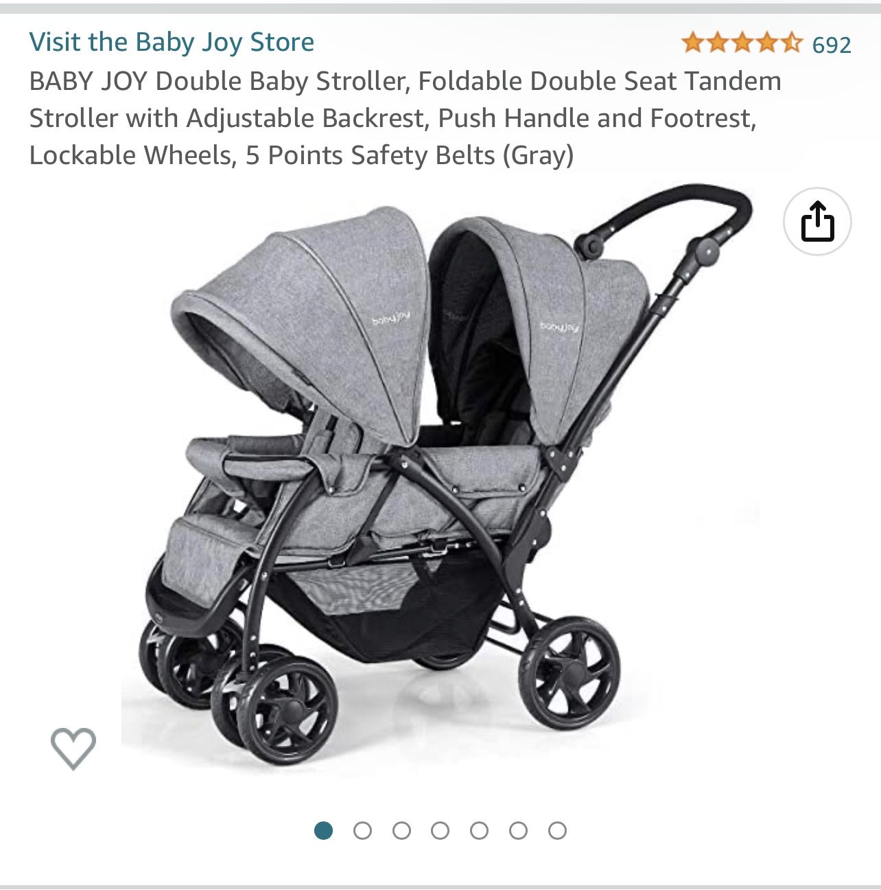 Baby joy double stroller top