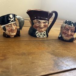 Vintage Doulton Character  Mugs Set Of 3