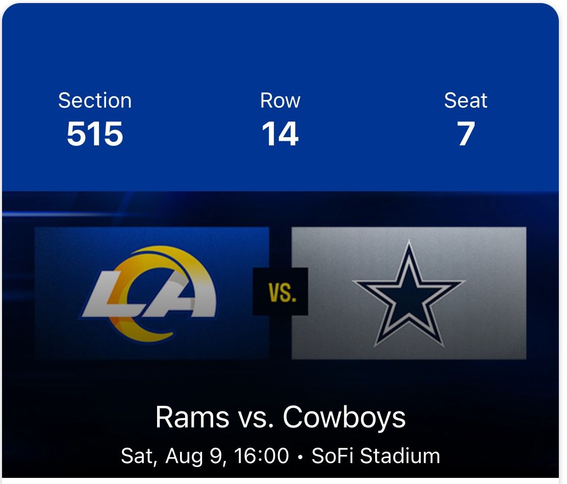Dallas Cowboys vs Los Angeles Rams