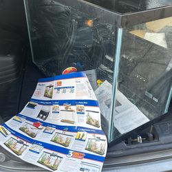 30 Gallon Fish Tank With Aqueon Filter And LED Light Setup