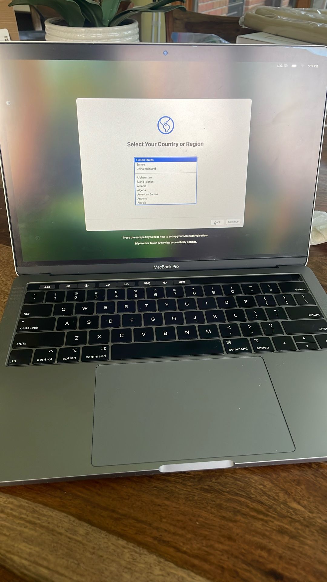 2019 Apple Macbook Pro- Touchbar 120gb Storage