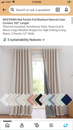 Blackout Curtains 102”