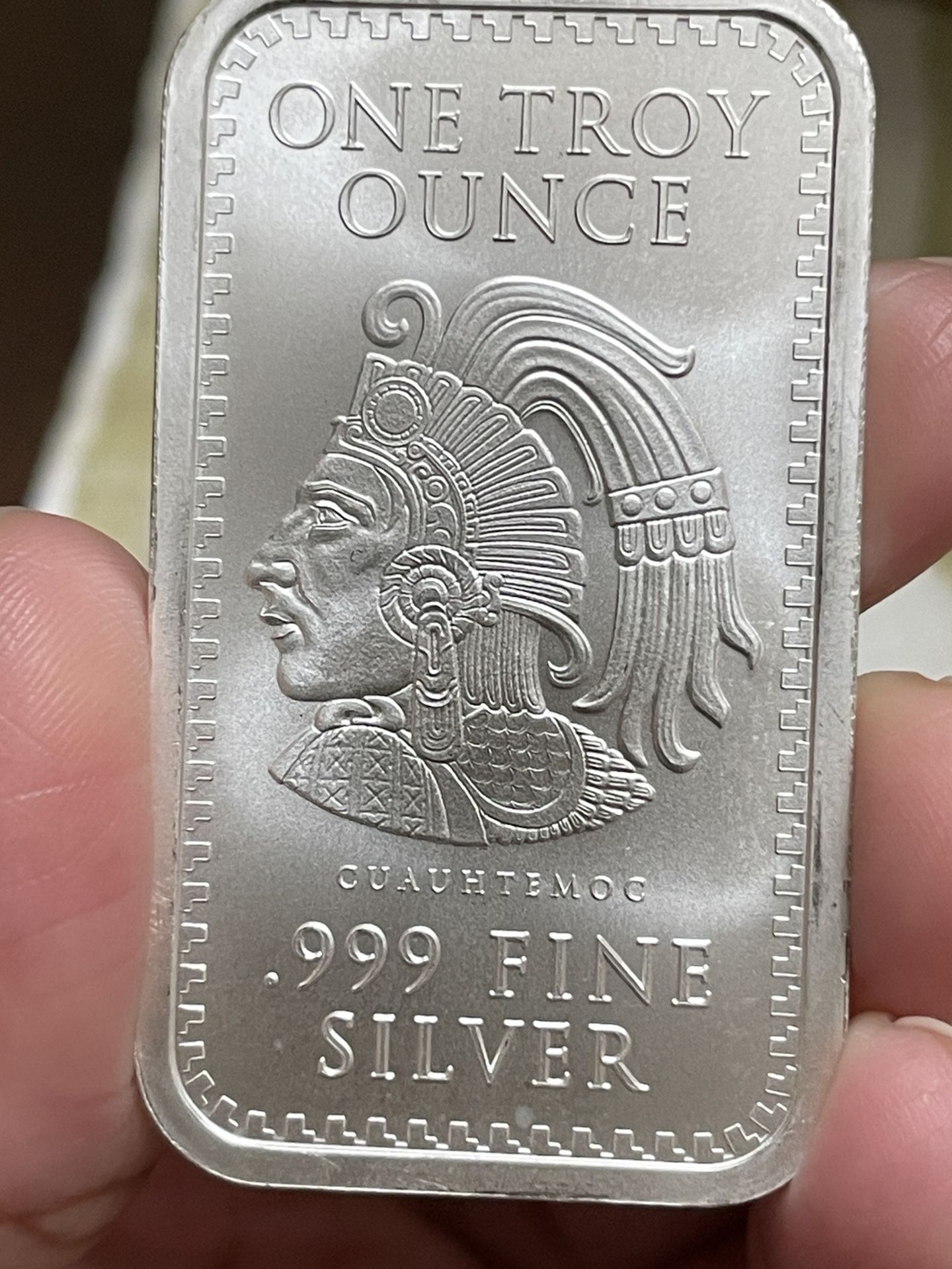 1 oz .999 Fine Silver Aztec Calendar Silver Bar - IN STOCK!! - SHIPPING  NOW!