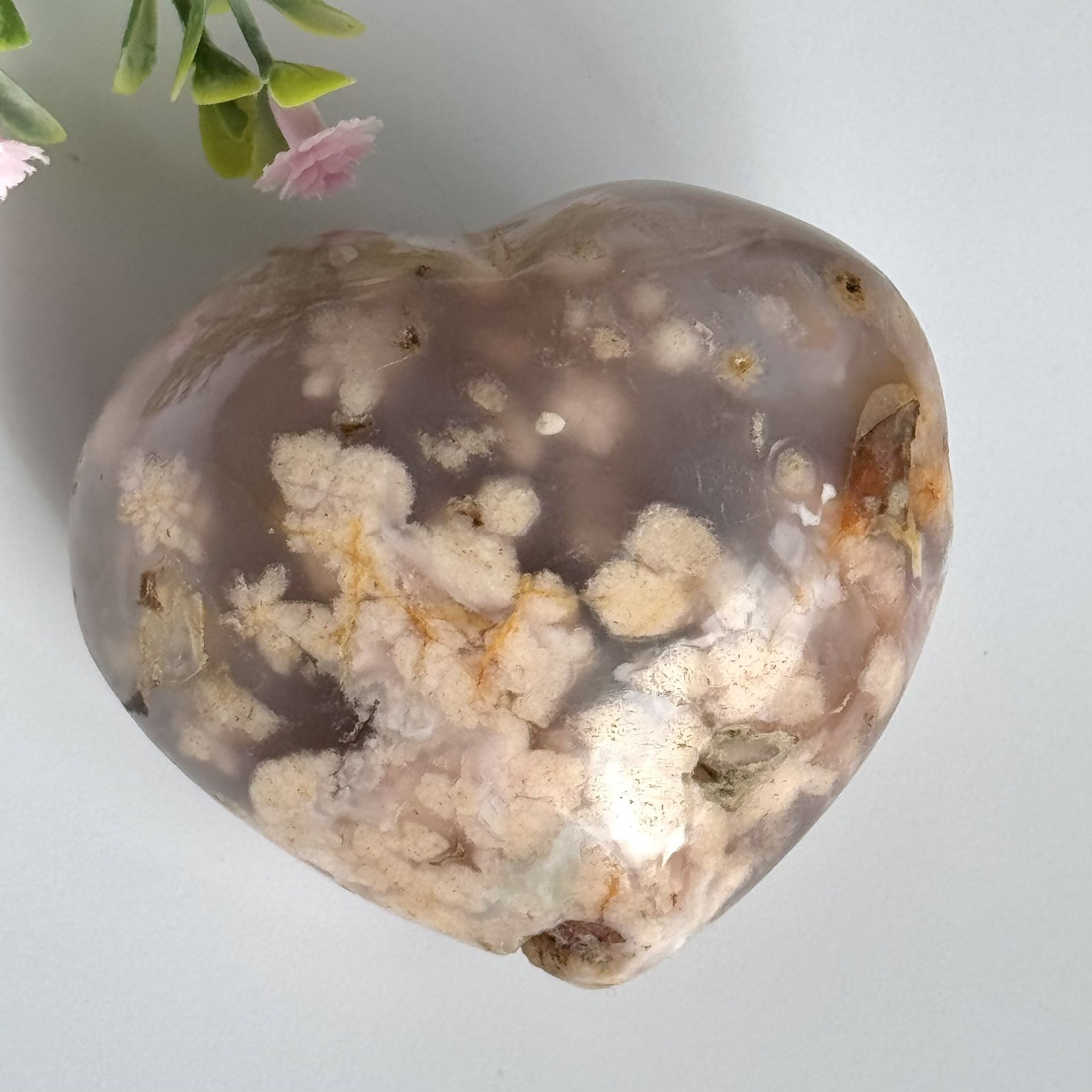 Flower Agate Heart