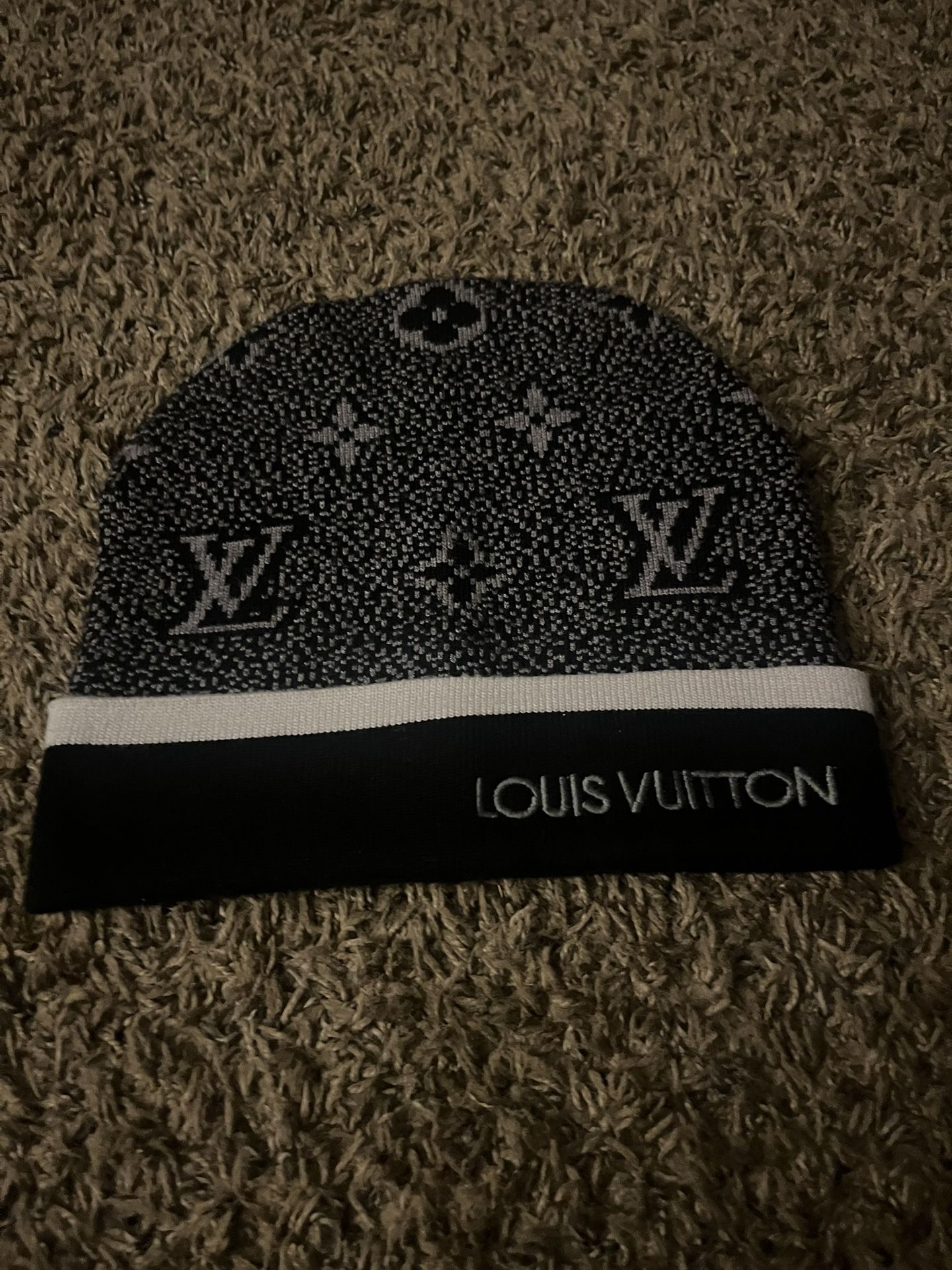 LV monogram eclipse beanie