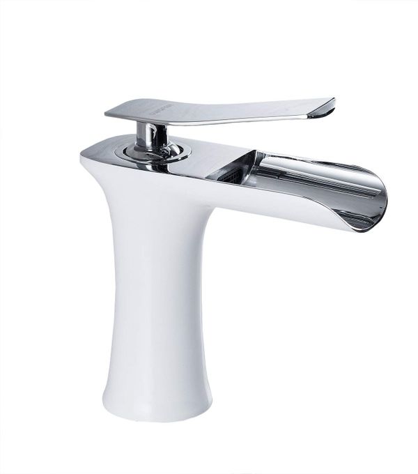 White&Chrome Modern Bathroom Sink Faucet for Sale in ...