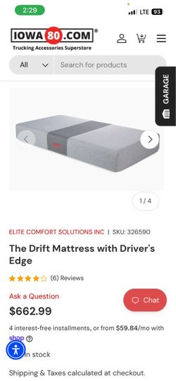 Drift Truck mattress 42Wx80L