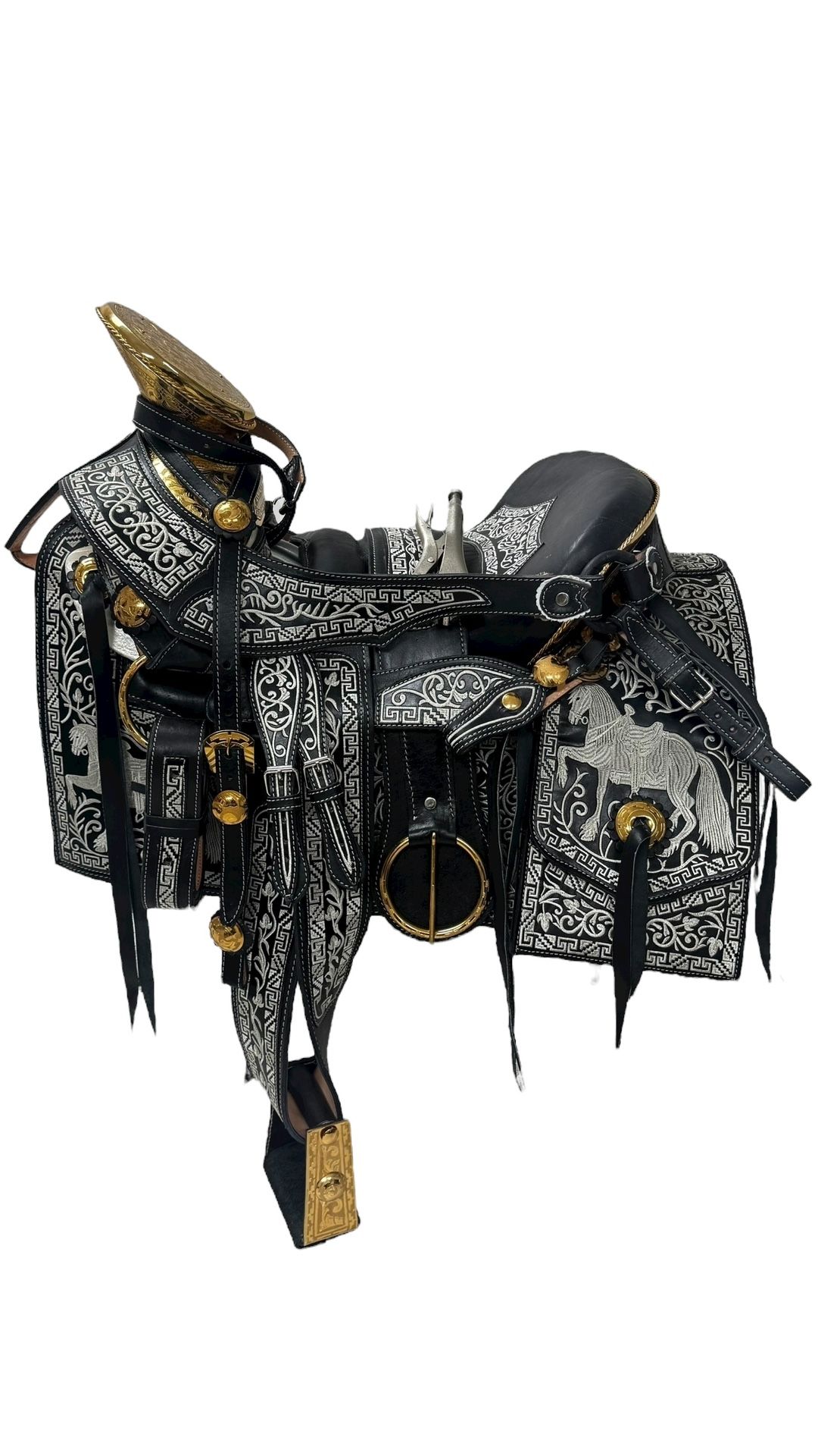 KingSaddle Mexican Leather Horse Saddle/ Silla De Montar Estilo Charro