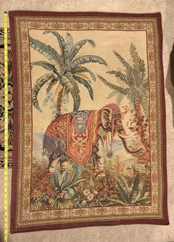 Woven Wall Hanging Tapestry -L'Elephant, Made in France