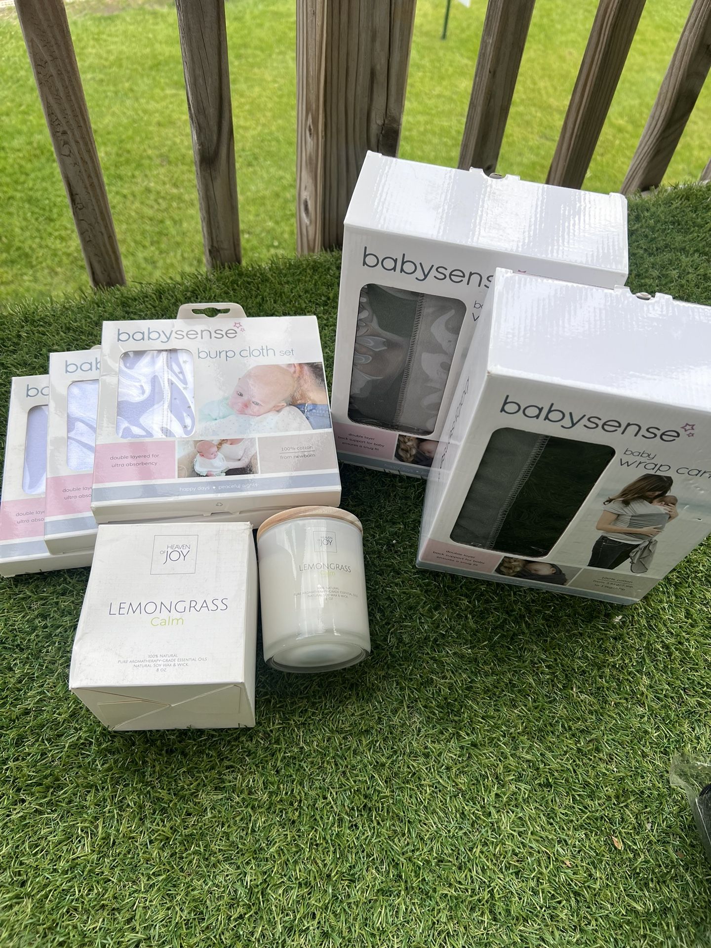 Baby Carrier, Burp Cloth, candles