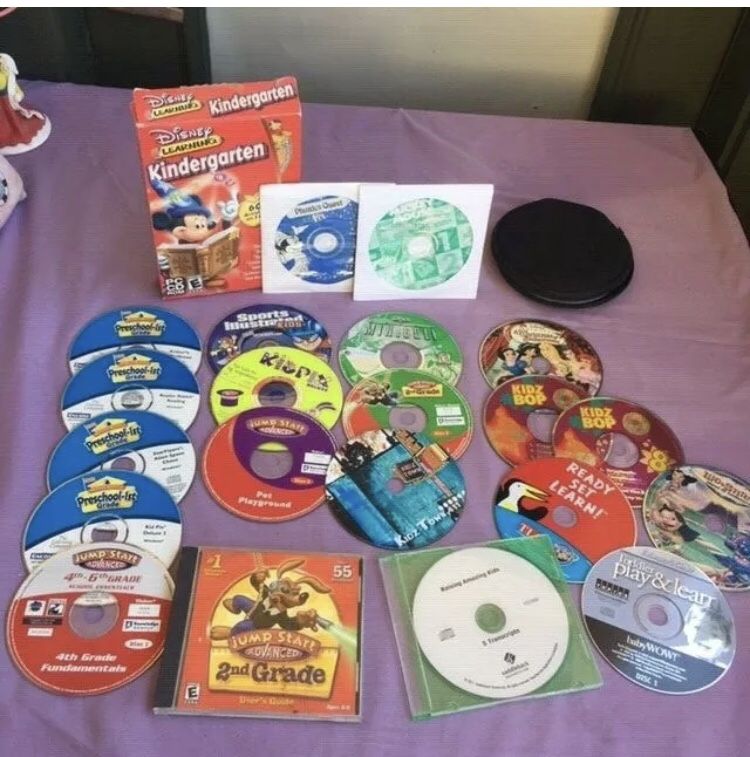 Lot DISNEY PRESCHOOL 1st JUMPSTART ADVANCED 2nd 4th - 6th Grade Learning PC CD