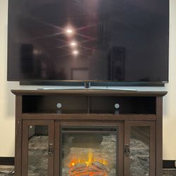 Tv Stand And 65” LG Smart TV