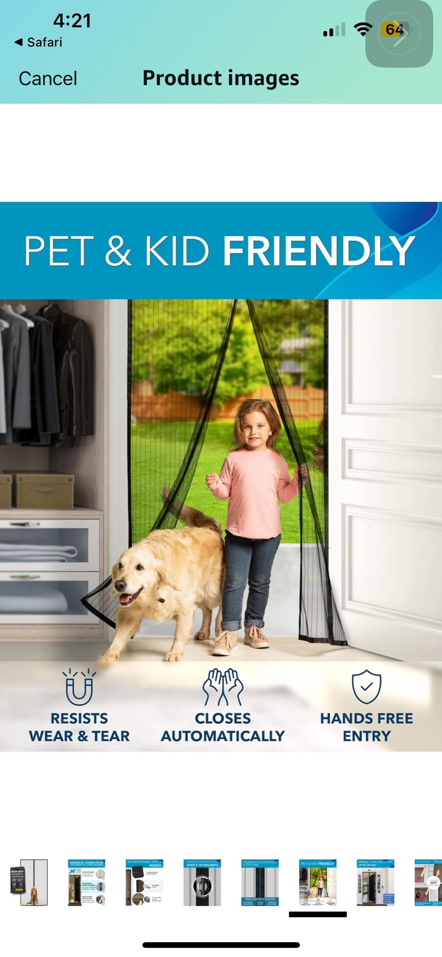 BNWT 🛒🆕Double Screen Magnetic Mesh Doggy Door