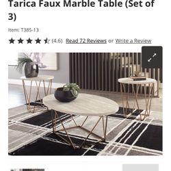 End Tables - Set of 2. Tarica Faux Marble