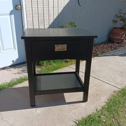 Single Black Nightstand 26"H x 23"W x 16"D