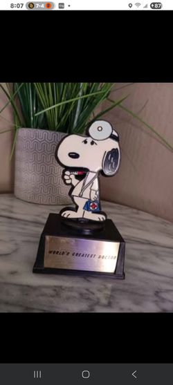 $20 Vintage Peanuts Snoopy 
"Get Well Soon" Avaia Trophy, Rare Very Nice Condition