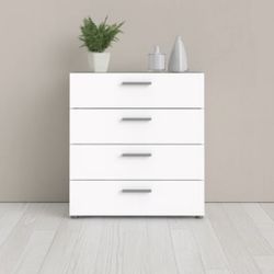 4 Drawer White Dresser 