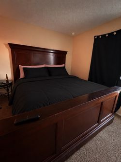 Cherry Wood King Bed Frame