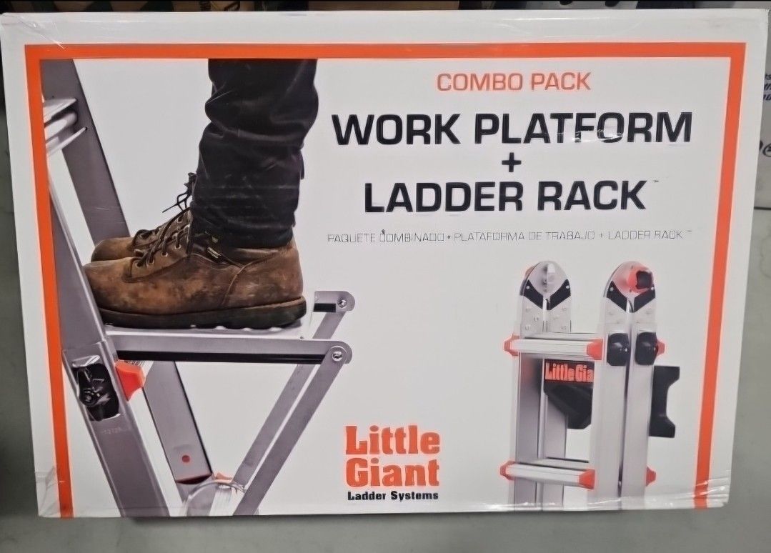 Little Giant Ladders Work Platform And Ladder Rack New