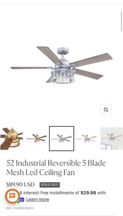 Multiple ceiling fan with light and remote