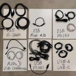 Assortment Of USB Cables