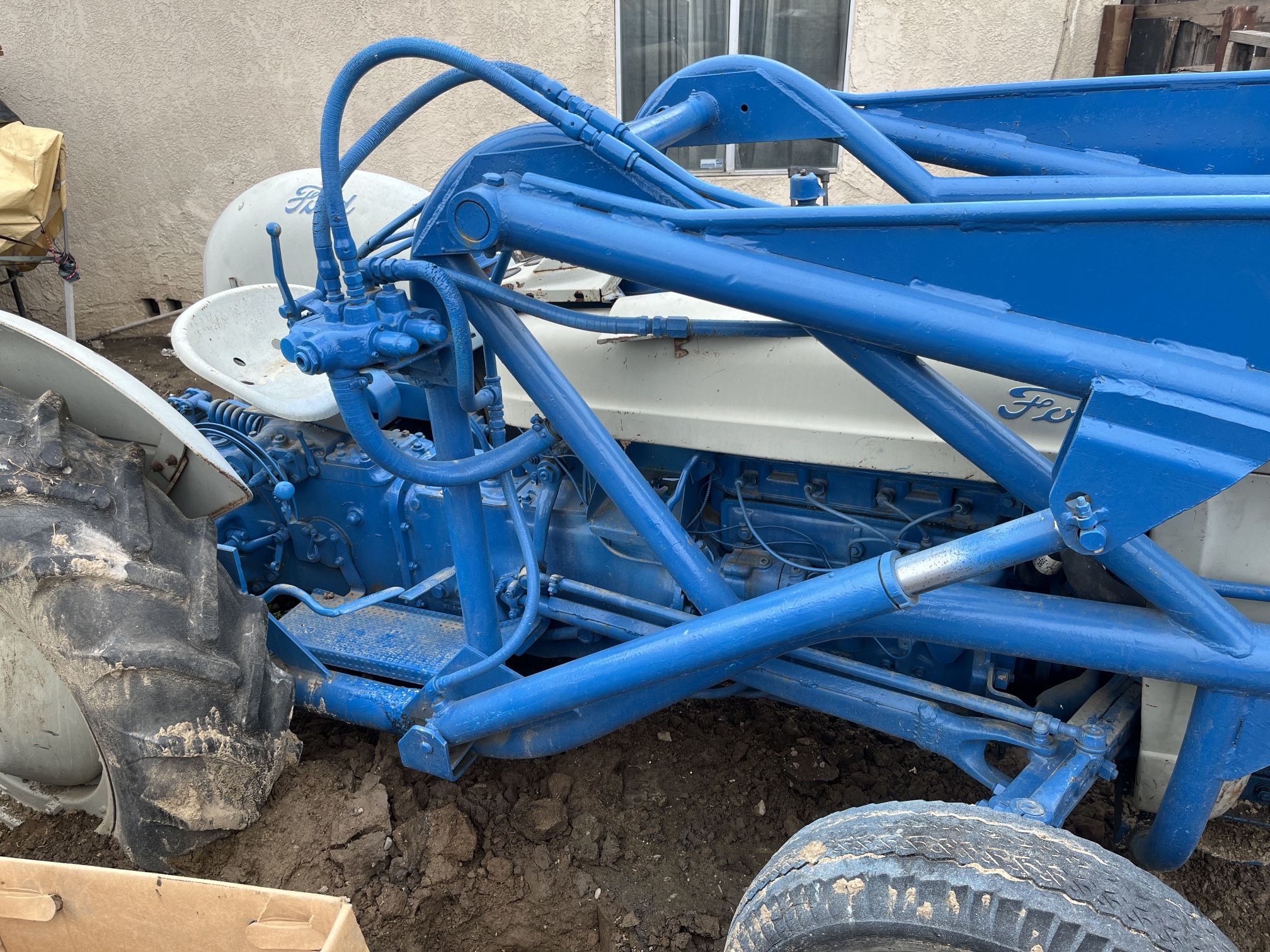 56 Ford Jubilee Tractor With Front Scoop