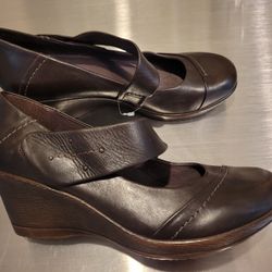 New Rare Women Dansko Ruby Mary Jane Brown Wedge Fannie Lanie Bess 38 7.5 8 $150