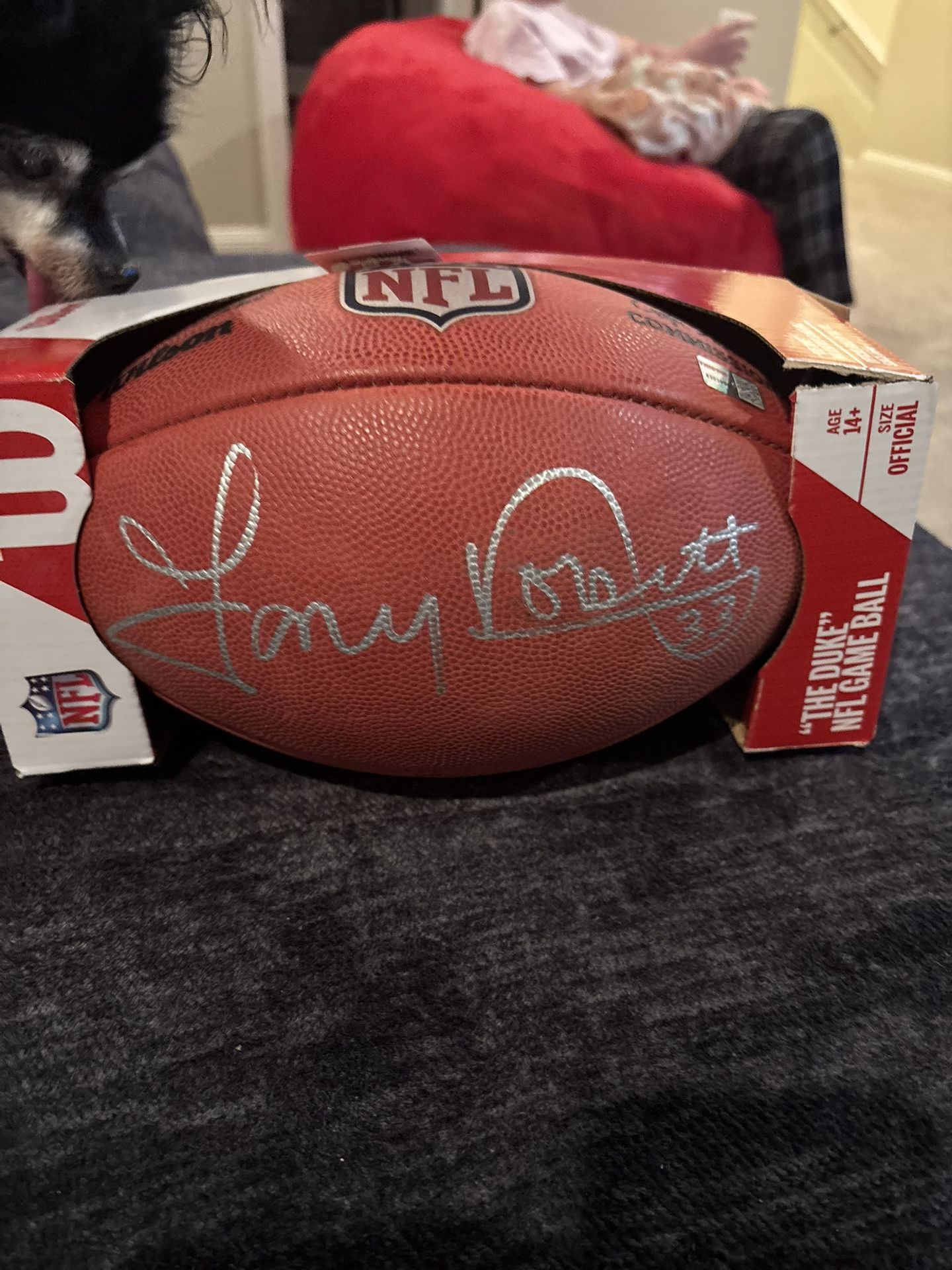 DALLAS COWBOYS TONY DORSETT HOF AUTO SIGNED NFL AUTHENTIC WILSON FOOTBALL COA TRISTAR