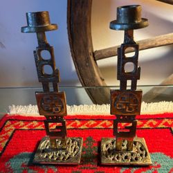 Candelabros Bronce 9 Plg Israel 