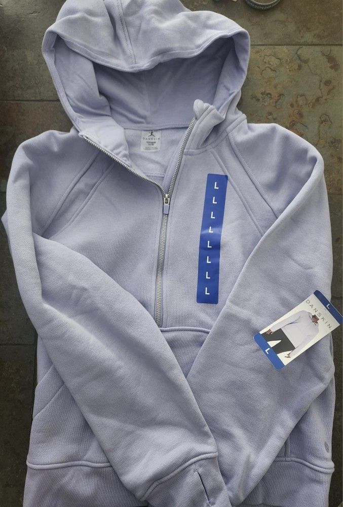 Danskin Womans Purple Pullover Hoodie Size L