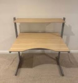IKEA JERKER Workstation Desk Fully Adjustable With Upper Shelf