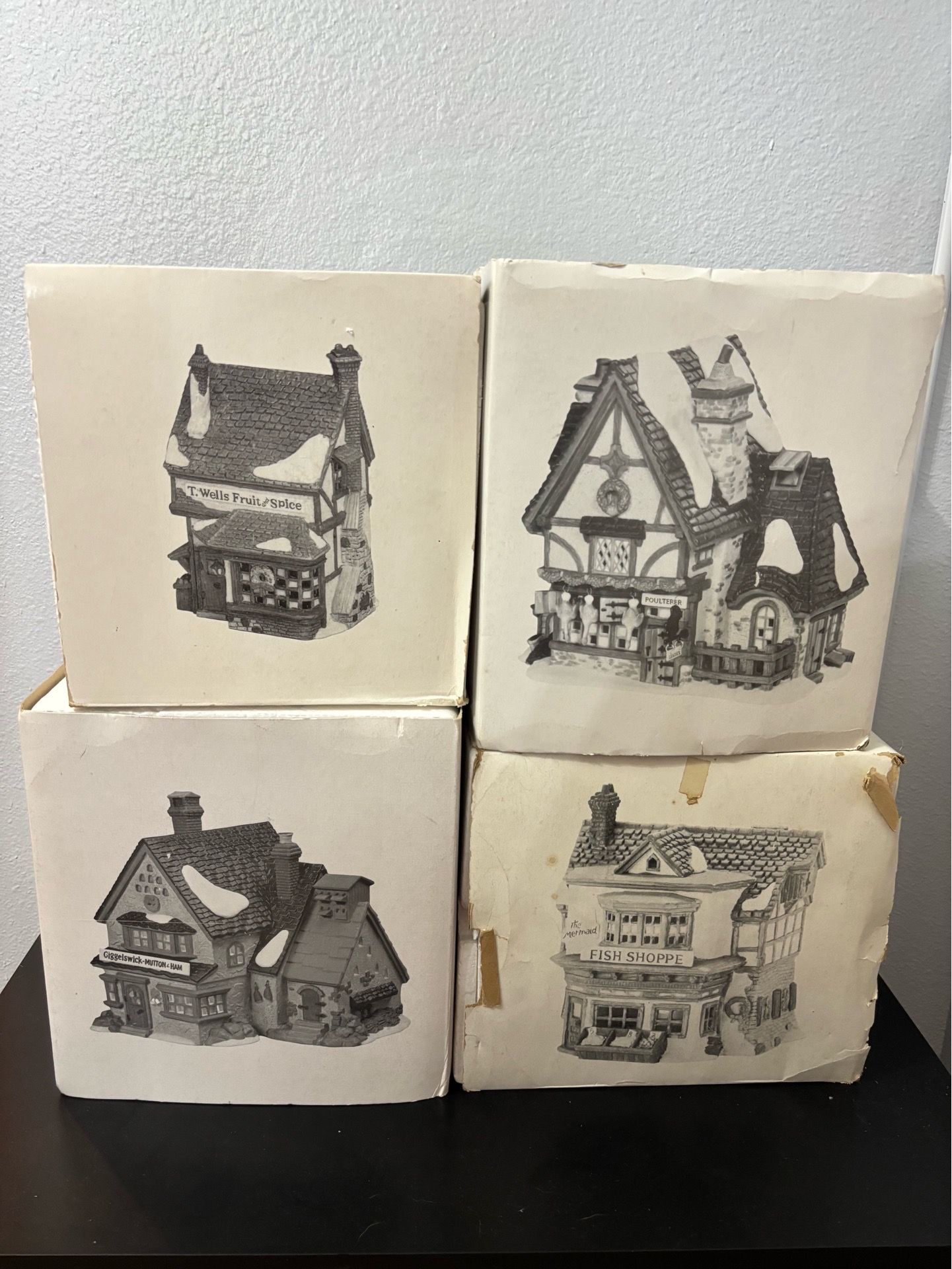 Department 56 Dickens Village Shops Lot – 4 Pieces