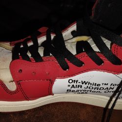Off white Jordan 1s.  Size 10.5   Chicago bulls 85