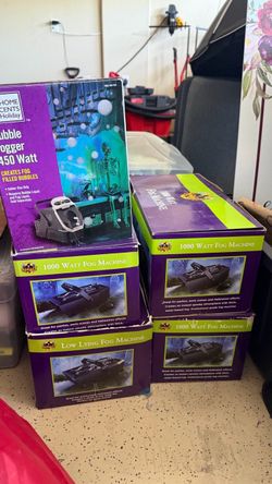 Multiple fog machines for sale.
