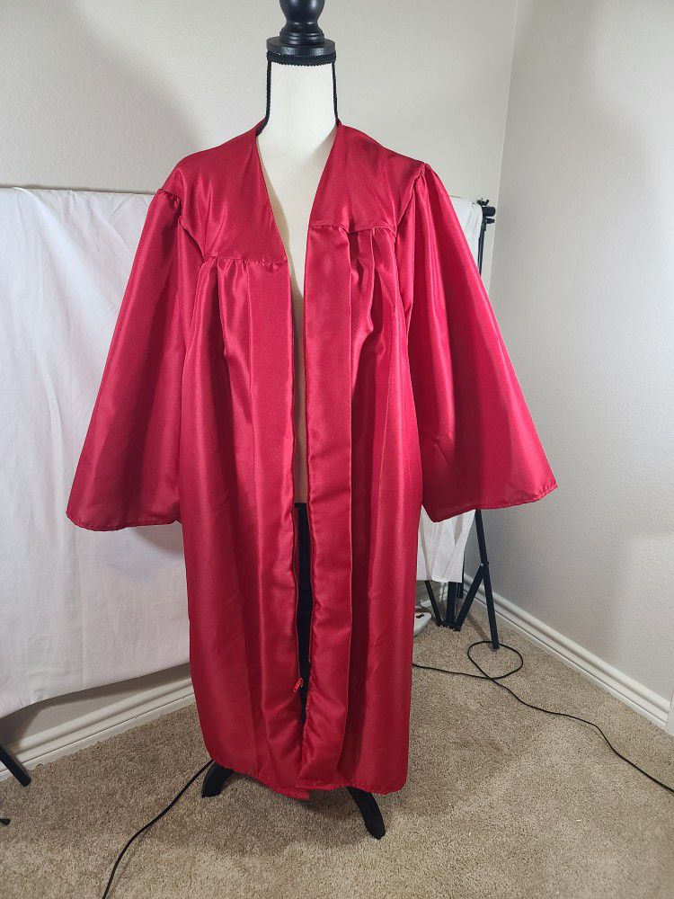 Red Graduation High School Gown