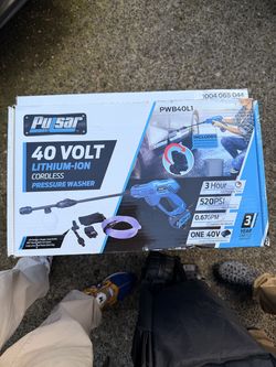 Brand new 40 volt pressure washer pulsar