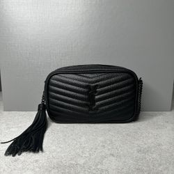 YSL Black Leather Crossbody Bag