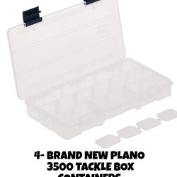 4- BRAND NEW PLANO 3500 CONTAINERS