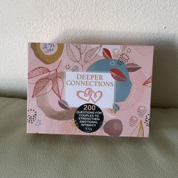 Deeper Connections: Card Game for Couples | 200 Meaningful Conversation Starters to Connect & Reconnect | Fun Conversation Cards for Couples to Improv
