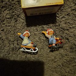 Raggedy Ann & Andy Hallmark Ornament Set!/ N.I.B.