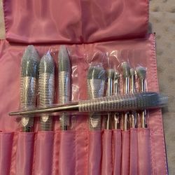 Rose Gold Makeup Brush Set With Case