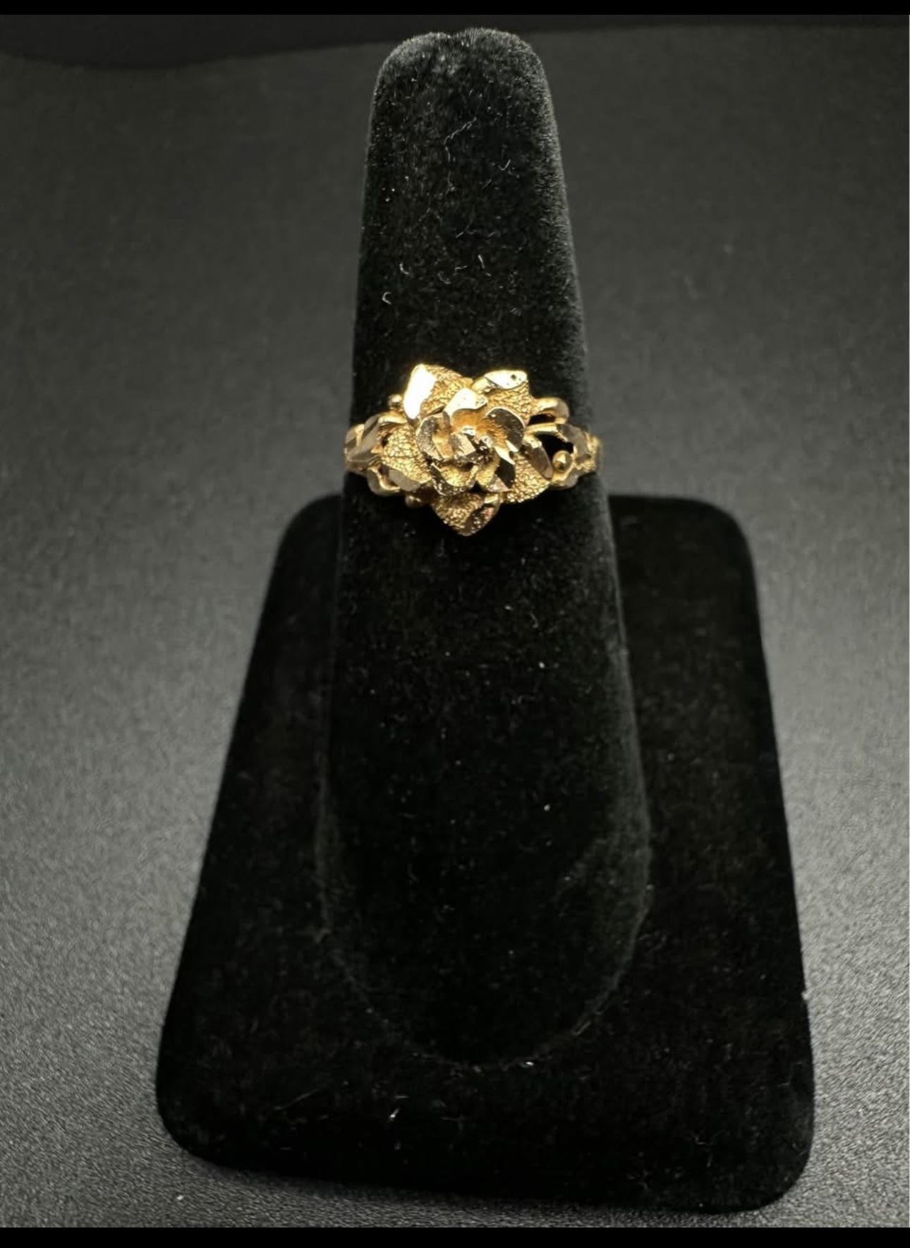 18k gold flower ring