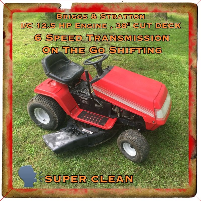 MONTGOMERY WARD By: MTD 12.5 HP 38" CUT LAWN GARDEN RIDING TRACTOR MOWER