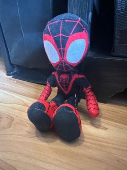 Spider-Man Miles Morales Soft Plush Stuffed Toy Doll Black Red White 6-14in