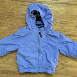 L.L.Bean Lined Zip-Up Windbreaker Hooded Jacket - 6-12 Months