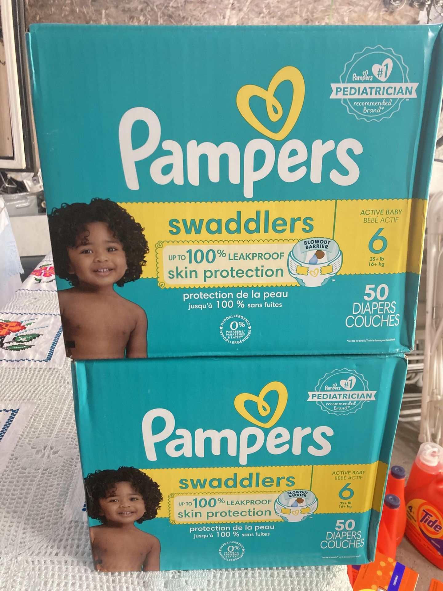 pampers SIZE 6 100 pañales